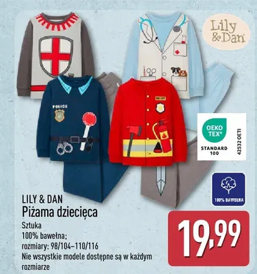 Piżama dziecięca świąteczna 146/152 Cleve promocja w Aldi