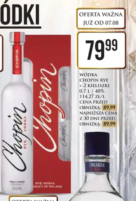 Wódka Chopin Rye + 2 kieliszki promocja w Dino