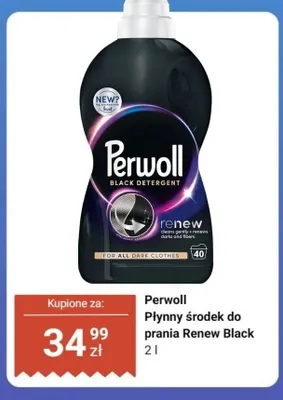 Płynny środek do prania Renew Black Perwoll promocja w Dino