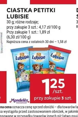 Ciastka Petitki Lubisie miodowe promocja w Stokrotka