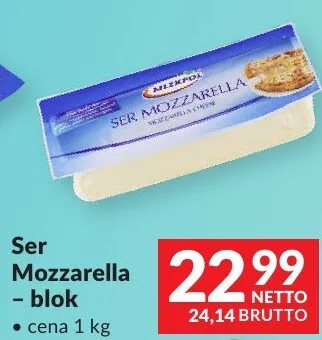 Ser Mozzarella - blok promocja w Makro
