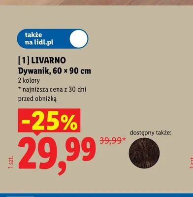 Dywanik 60x90 cm Livarno promocja w Lidl