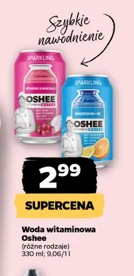 Woda witaminowa gazowana Oshee Magnesium + B6 promocja w Netto