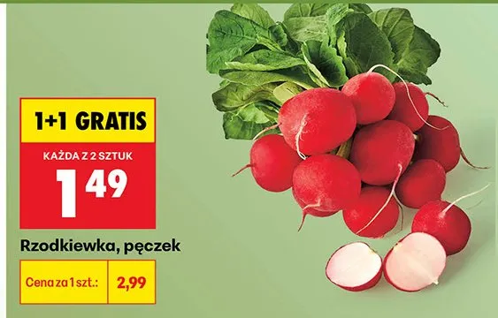 Rzodkiewka pęczek promocja w Biedronka
