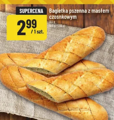 Bagietka psenna z masłem czosnkowym promocja w POLOmarket
