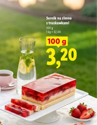 Sernik na zimno z truskawkami promocja w Lidl