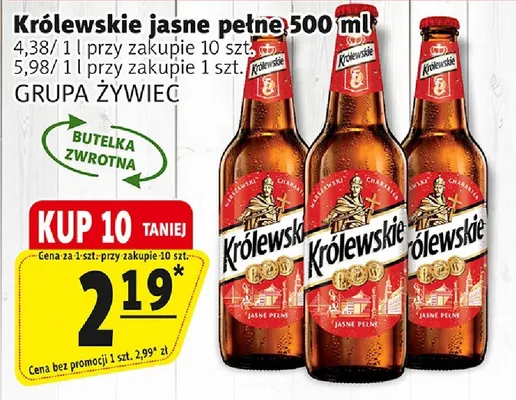 Piwo jasne pełne Królewskie promocja w Prim Market