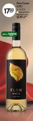 Wino białe Flow Cuvee półwytrawne promocja w Żabka