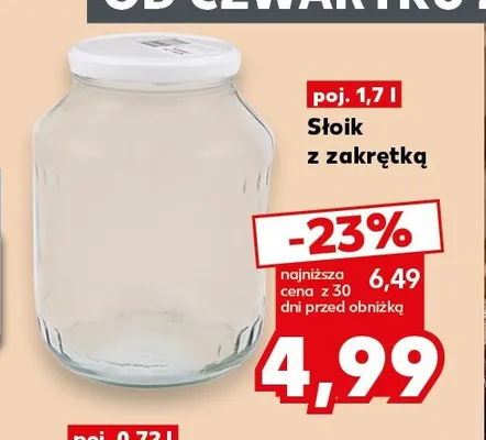 Słoik z zakrętką 1,7 l promocja w Kaufland