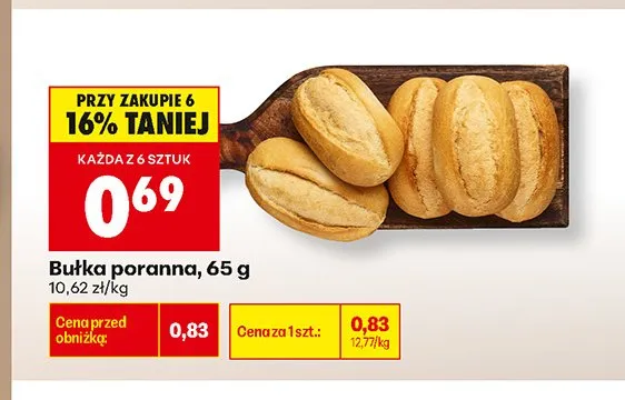 Bułka poranna promocja w Biedronka