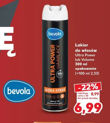 Lakier do włosów Ultra Power Bevola promocja w Kaufland