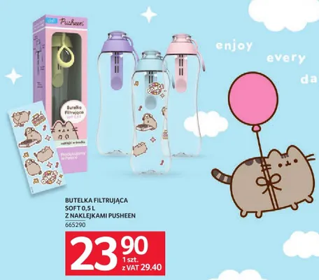 Butelka filtrująca Dafi Soft 0,5l z naklejkami Pusheen promocja w Selgros