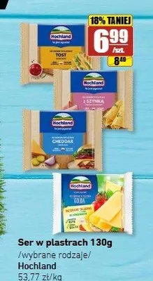 Ser w plastrach Hochland Cheddar promocja w API Market