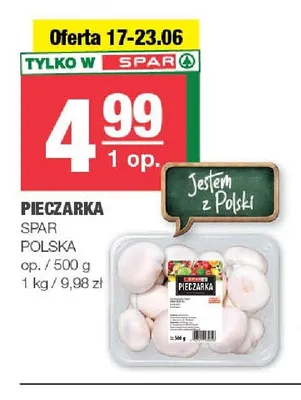 Pieczarka SPAR polska promocja w SPAR