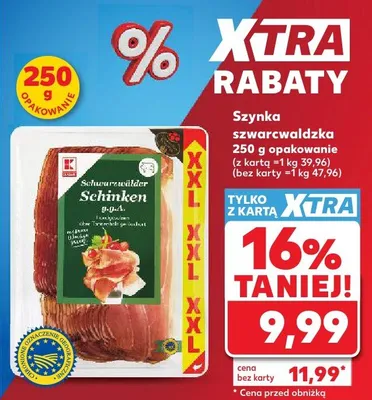 Szynka szwarcwaldzka K Classic XXL promocja w Kaufland