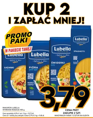 Makaron Lubella pióra promocja w Kupiec