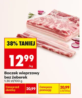 Boczek wieprzowy bez żeberek promocja w Biedronka