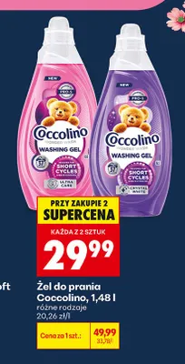 Żel do prania Coccolino Wonder Wash Crystal White promocja w Biedronka