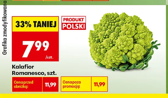 Kalafior Romanesco polski promocja w Biedronka