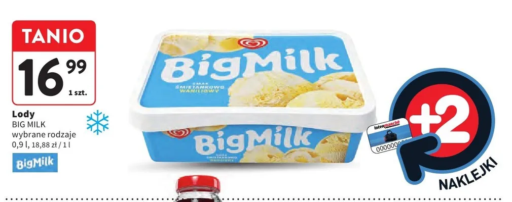 Lody BIG MILK promocja w Intermarche