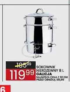 Sokownik nierdzewny 8 l Galicja promocja w Wafelek