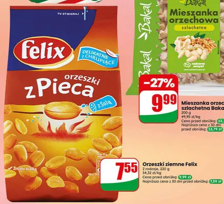 Mieszanka orzechowa szlachetna Bakal promocja w Dino