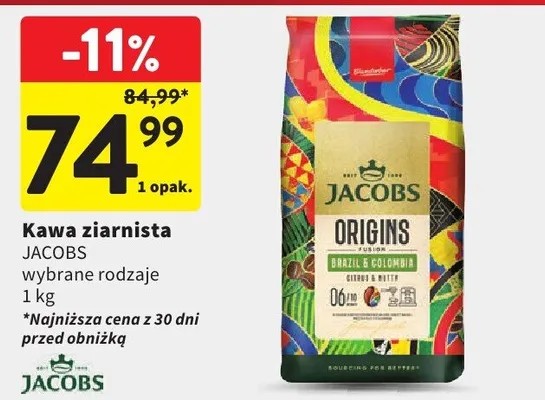 Kawa ziarnista wybrane rodzaje promocja w Intermarche