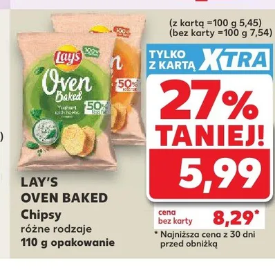 Chipsy LAY'S OVEN BAKED Yoghurt with herbs promocja w Kaufland