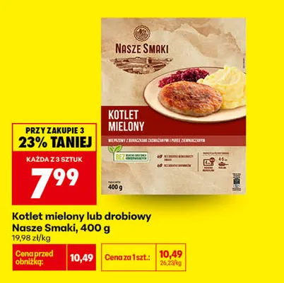 Kotlet drobiowy Nasze Smaki promocja w Biedronka