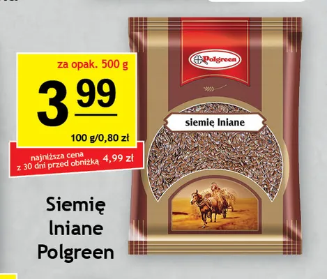 Siemię lniane Polgreen promocja w Gram Market