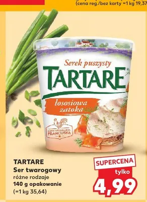 Ser twarogowy puszysty Tartare Łososiowa Zatoka promocja w Kaufland