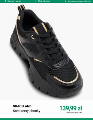 Sneakersy chunky Graceland promocja w Deichmann