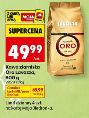 Kawa ziarnista Lavazza Qualità Oro promocja w Biedronka
