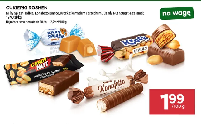 Cukierki Candy Nut nougat & caramel Roshen promocja w Stokrotka