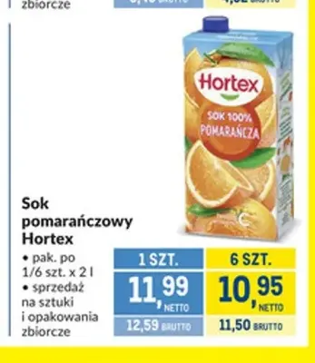Sok pomarańczowy Hortex promocja w Makro