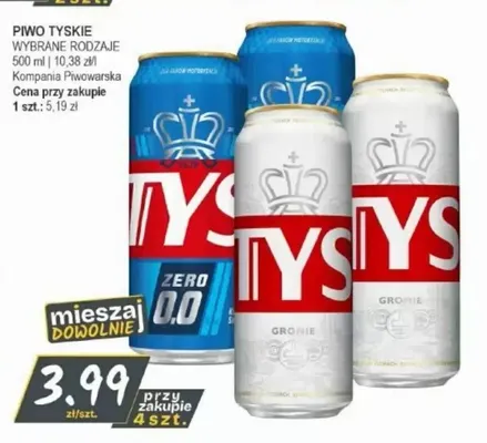 Piwo Tyskie Gronie promocja w Słoneczko