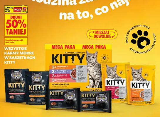 Karmy mokre w saszetkach Kitty promocja w Biedronka