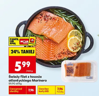 Świeży filet z łososia atlantyckiego promocja w Biedronka