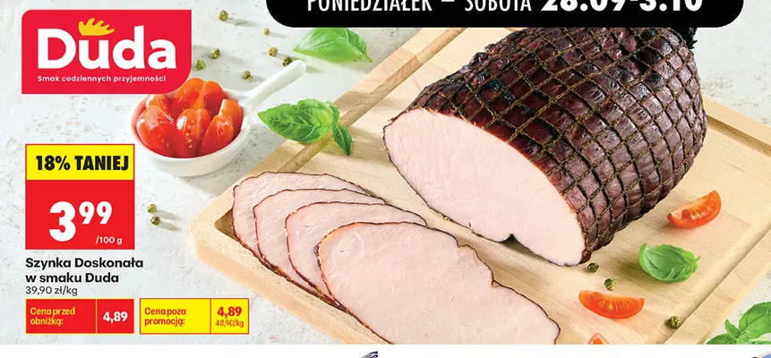 Szynka Doskonała w smaku Duda promocja w Biedronka