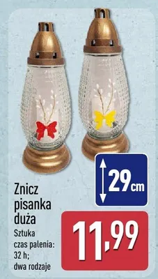 Znicz pisanka duża promocja w Aldi