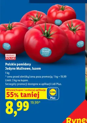 Polskie pomidory Jedyne Malinowe luzem promocja w Lidl