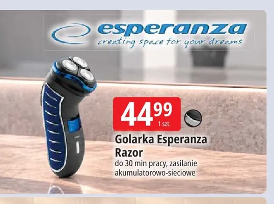 Golarka Esperanza Razor promocja w Leclerc