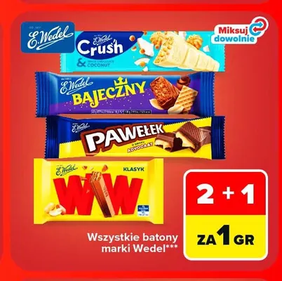 Batony marki Wedel promocja w Carrefour