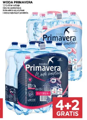 Woda źródlana Primavera promocja w Stokrotka