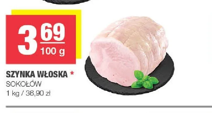 Szynka włoska Sokołów promocja w SPAR