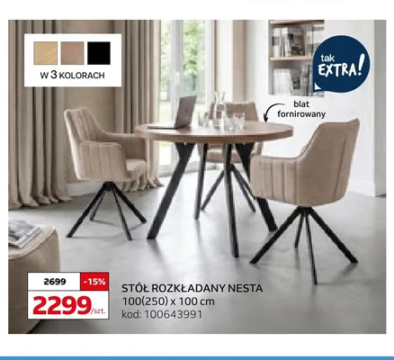 Stół rozkładany Nesta promocja w Komfort