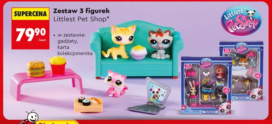 Zestaw 3 figurek Littlest Pet Shop promocja w Biedronka