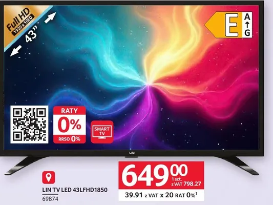 Telewizor LIN TV LED 43LFHD1850 promocja w Selgros