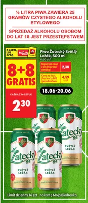 Piwo Žatecký Světlý Ležák promocja w Biedronka
