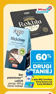 Ser pleśniowy porcja Lazur promocja w Carrefour
